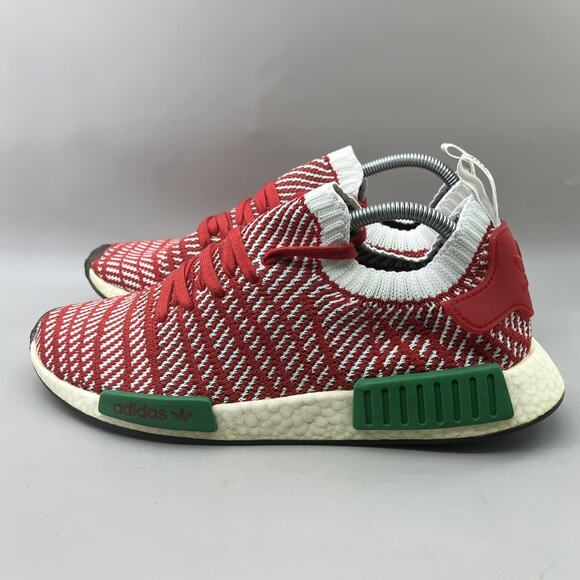 adidas Red and White Knit Sneakers - Picture 3 of 8